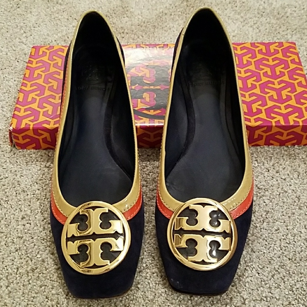 Tory Burch Navy Flats Size 8